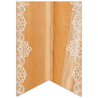 Light Wooden Panel With White Lace