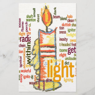 Light Word Cloud Art Print
