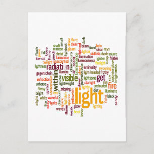Light Word Cloud Art Print Postcard