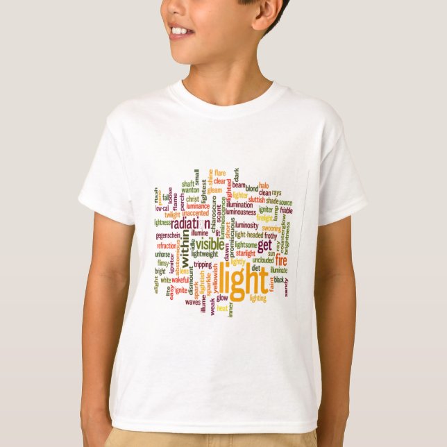 Light Word Cloud Art Print T-Shirt (Front)