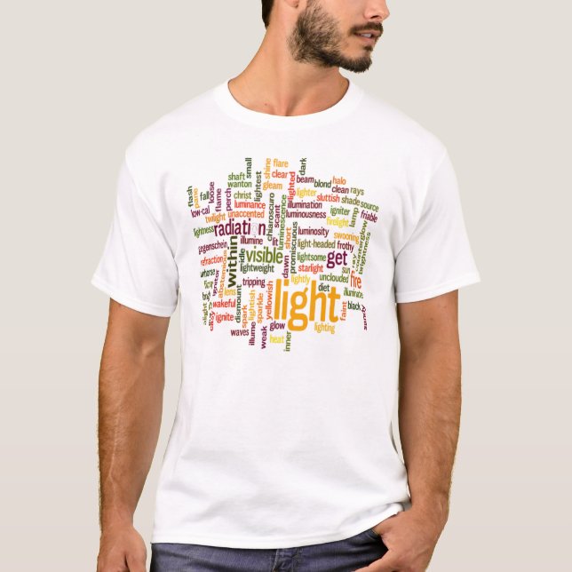 Light Word Cloud Art Print T-Shirt (Front)