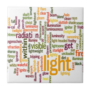 Light Word Cloud Art Print Tile