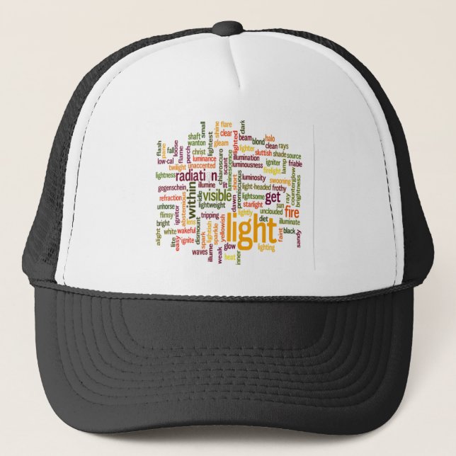 Light Word Cloud Art Print Trucker Hat (Front)