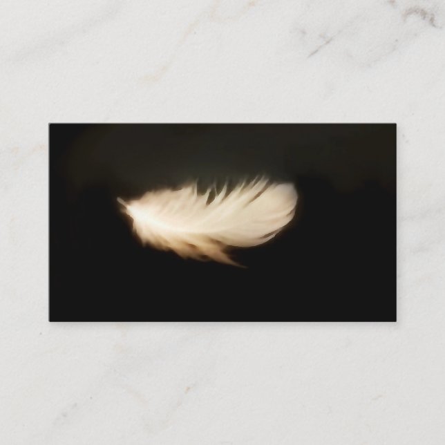 Light Worker Feather Feathers Business Cards (Front)