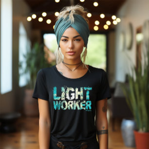 Light Worker Teal Burst Illuminated Enlightened T-Shirt