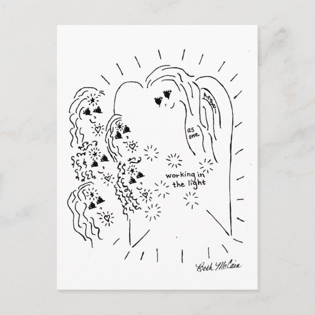 'Light Workers'  Gathering Postcard (Front)