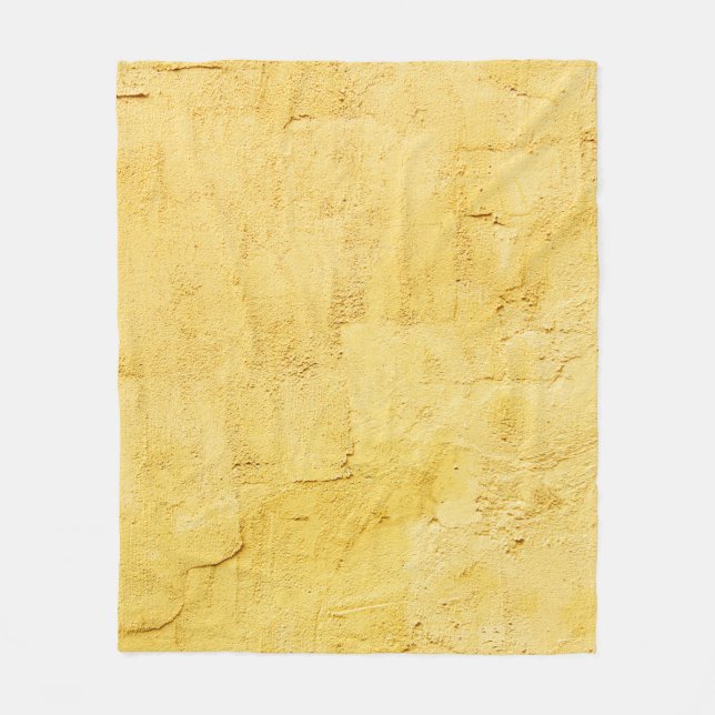 light yellow abstract textured plaster on the wall fleece blanket (Front)