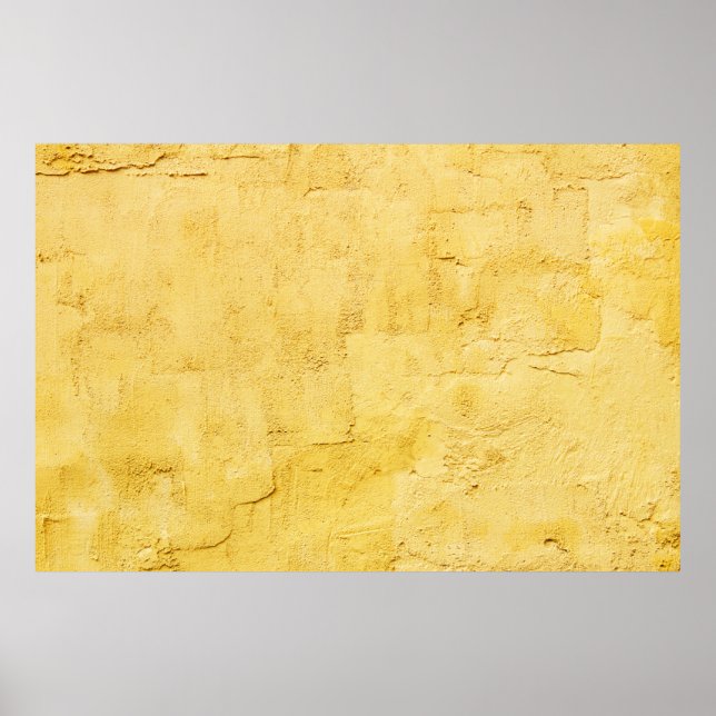 light yellow abstract textured plaster on the wall poster (Front)
