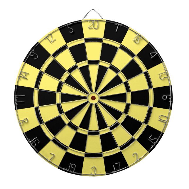 Light Yellow And Black Dartboard (Front)