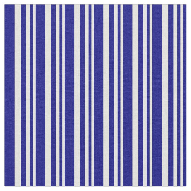 Light Yellow and Blue Pattern of Stripes Fabric (Close Up)