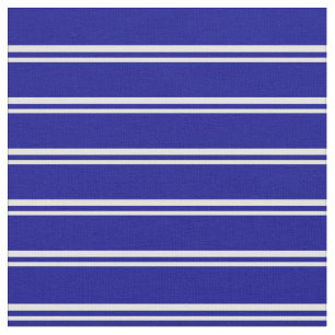 Light Yellow and Dark Blue Coloured Stripes Fabric