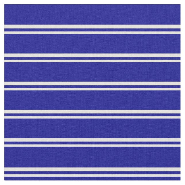 Light Yellow and Dark Blue Coloured Stripes Fabric (Close Up)