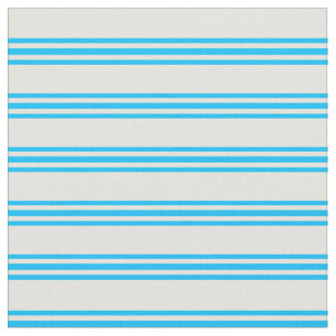 Light Yellow and Deep Sky Blue Coloured Lines Fabric