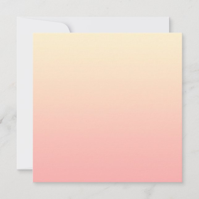 Light Yellow and Pink Gradient Thank You Card (Front)
