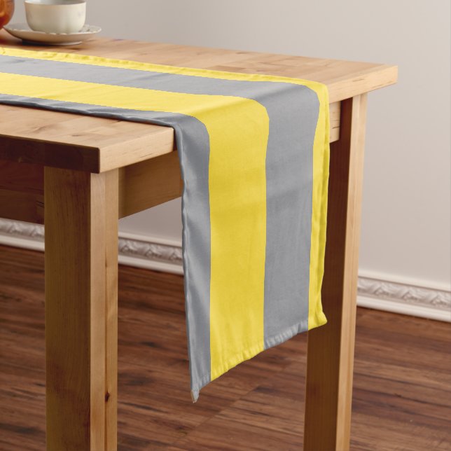 Light Yellow And Soft Grey Customize Long Table Runner (In Situ)