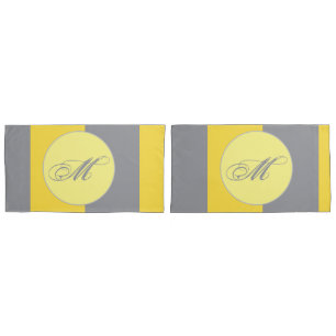 Light Yellow And Soft Grey Customize Pillowcase