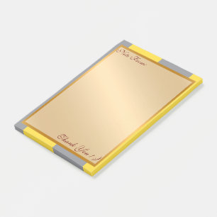 Light Yellow And Soft Grey Customize Post-it Notes