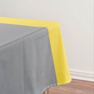 Light Yellow And Soft Grey Customize Tablecloth