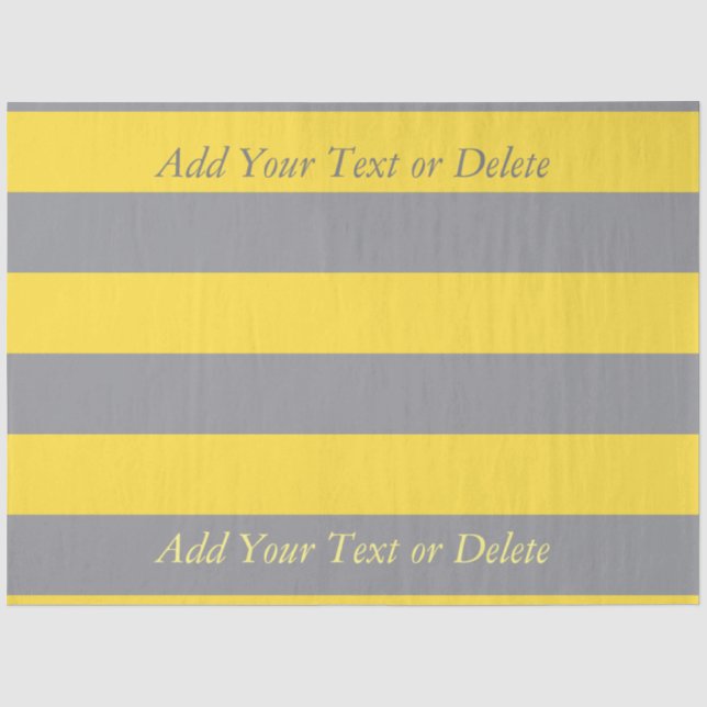 Light Yellow And Soft Grey Customize Tissue Paper (Front)