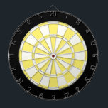Light Yellow Black And White Dartboard<br><div class="desc">Light Yellow Black And White Dart Board</div>
