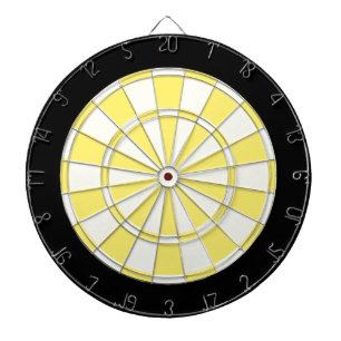 Light Yellow Black And White Dartboard