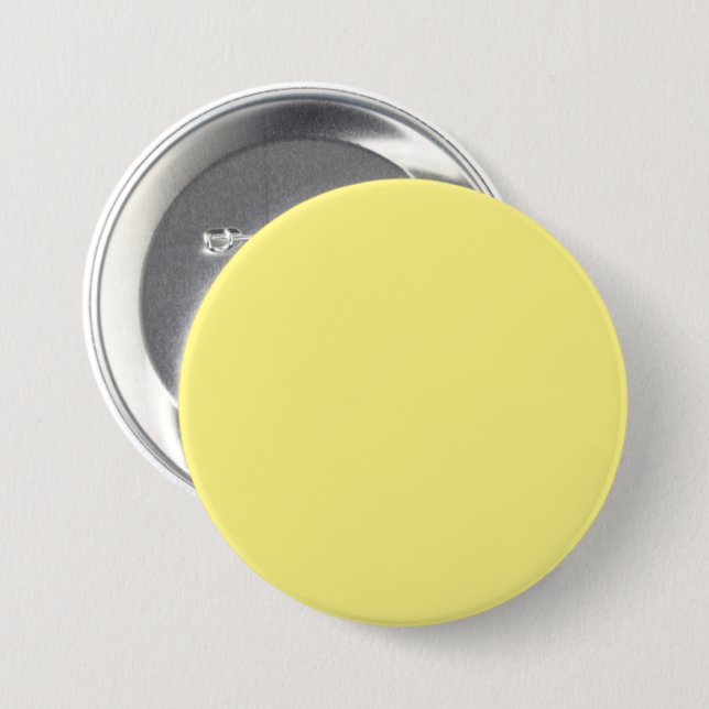 Light Yellow FFF888 Colour with Add a Name Option 3 Inch Round Button (Front & Back)