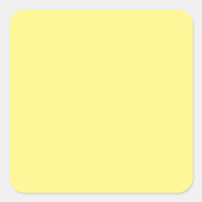 Light Yellow FFF888 Colour With Option to Add Imag Square Sticker (Front)