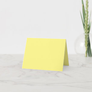 Light Yellow #FFF888 Folded Thank You Card