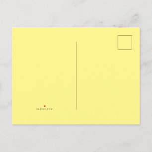 Light Yellow #FFF888, Marzipan Announcement Postcard