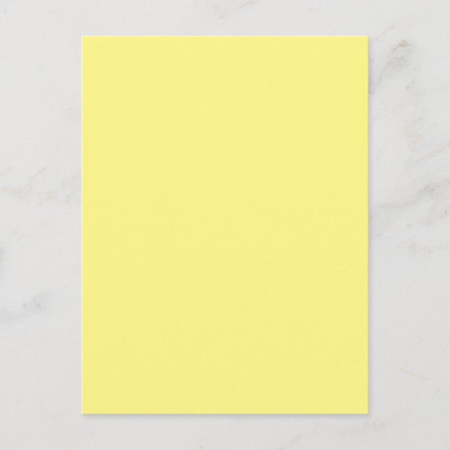 Light Yellow #FFF888, Marzipan Holiday Postcard (Front)