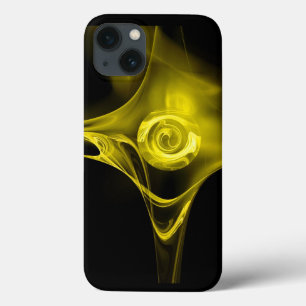 LIGHT YELLOW FRACTAL ROSE iPhone 13 CASE