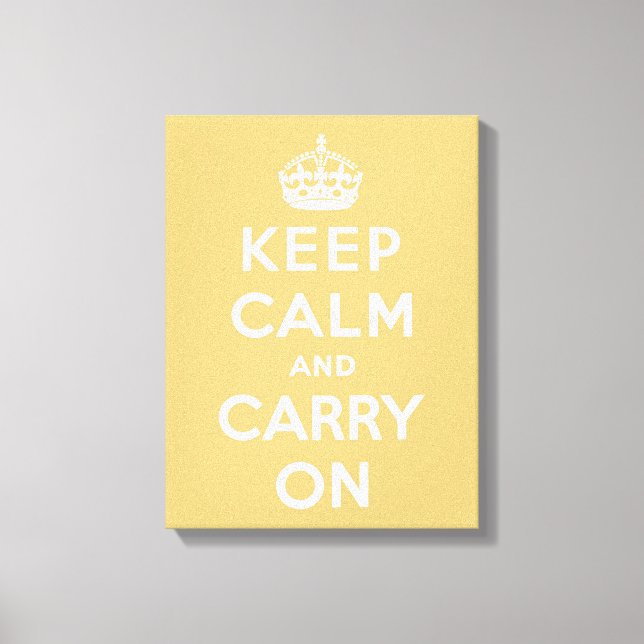 Light Yellow  Keep Calm Canvas Print (Front)