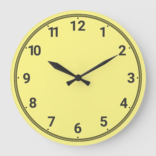 Light yellow large clock (Front)