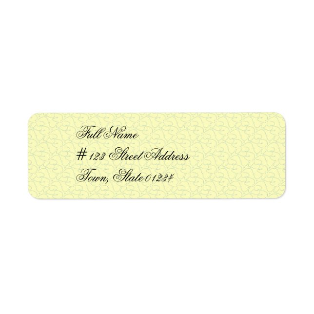 Light Yellow Mailing Labels (Front)