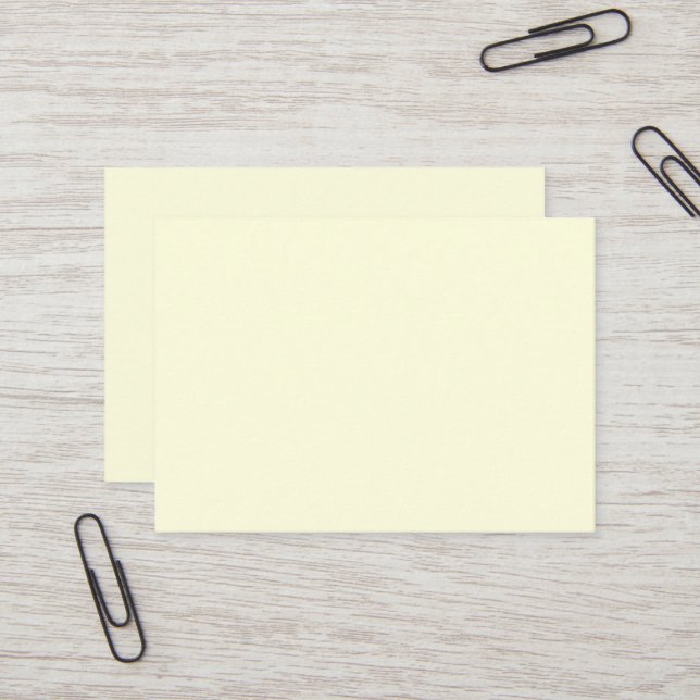Light Yellow Mighty Business Card (Front/Back In Situ)
