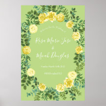 Light Yellow & Pale Green Rose Floral Wedding