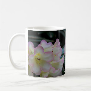 Light Yellow & Pink Rhododendron Flower Mug