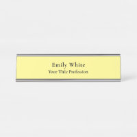 Light Yellow Plain Elegant Professional Modern