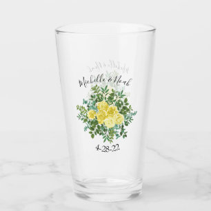 Light Yellow Rose Vintage Spring Wedding Glass