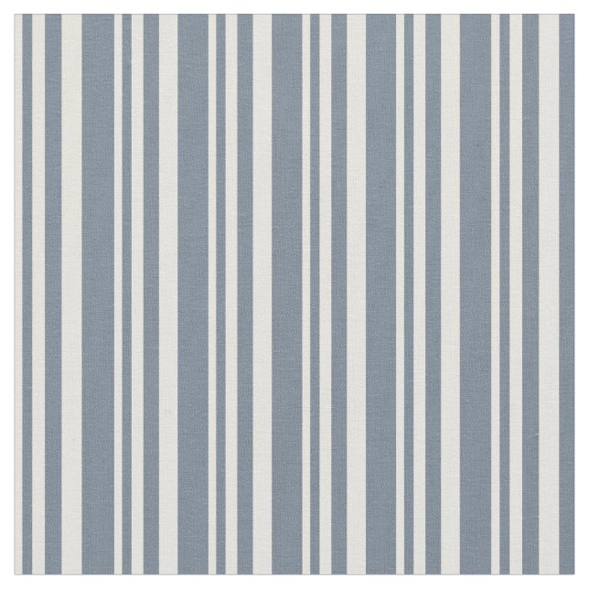 Light Yellow & Slate Grey Striped Pattern Fabric (Close Up)