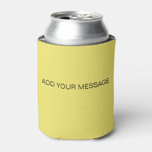 Light Yellow Solid Colour Can Cooler