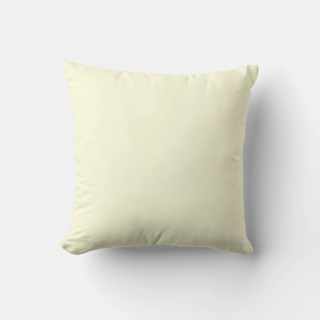 Light Yellow Solid Colour Throw Pillow (Front)