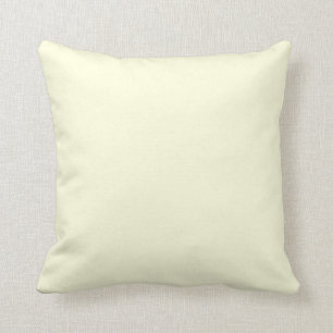 Light Yellow Solid Colour Throw Pillow