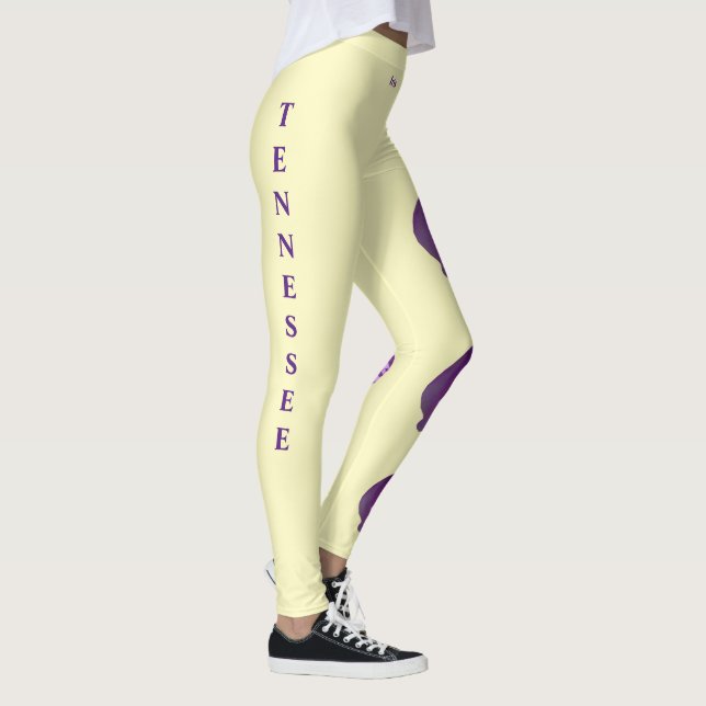 Light Yellow Tennessee Iris State Flower Leggings (Right)
