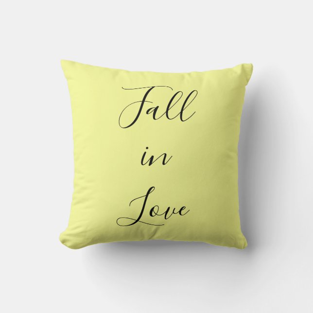 Light Yellow  Throw Pillow (Front)