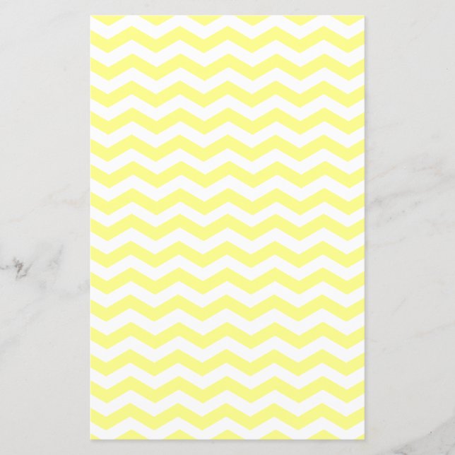 Light Yellow & White Colours Zigzag Chevron Patter (Front)