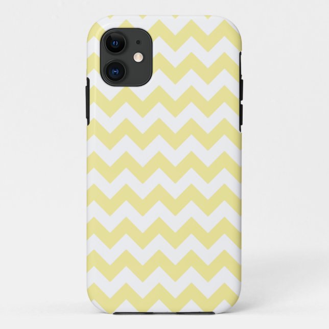 Light Yellow Zig Zag Pattern Case-Mate iPhone Case (Back)