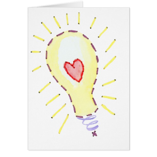 Lightbulb Bright Idea - Heart (Front)