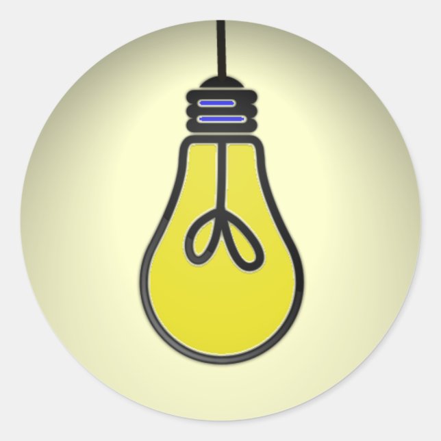Lightbulb Idea Design Classic Round Sticker (Front)