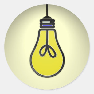 Lightbulb Idea Design Classic Round Sticker